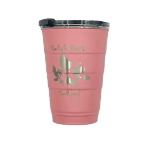 Radish Roots-Pirani Stackable Coral Coffee Tumbler-16 oz