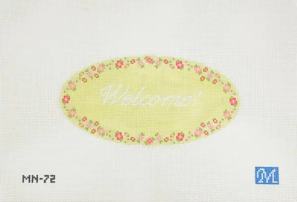 Welcome! 6 1/2" x 3 1/2"- 18 Mesh