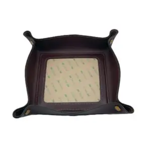 Leather Valet- Dark Brown 5" x 5" Insert