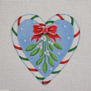 Candy Cane Heart, Mistletoe-4 x 4-18 m