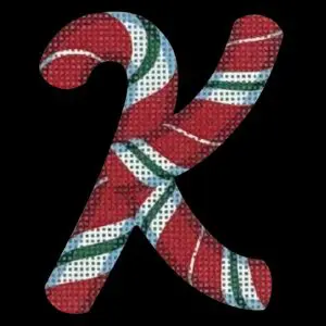 Candy Cane Letter K-3 x 3-18 m
