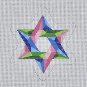Tri-Colored Star of David-4.75 x 5.5-18 m