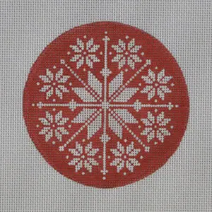 Red White Snowflake-4 Dia.-18 m