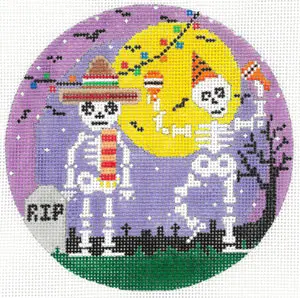 Dancing Skeletons - 5" round - 18 mesh