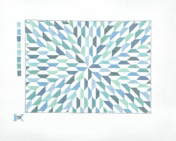 Radiating Rays-7" x 10" Square-13 Mesh