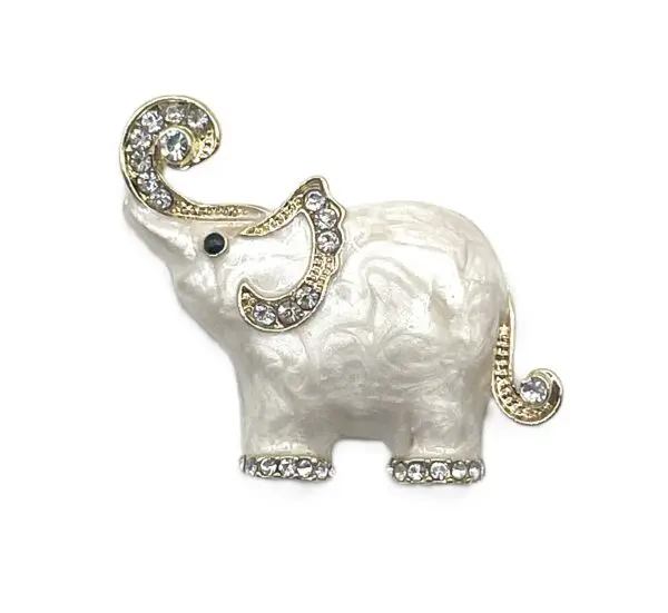 Vintage White Elephant-1 1/2" x 1 1/4"