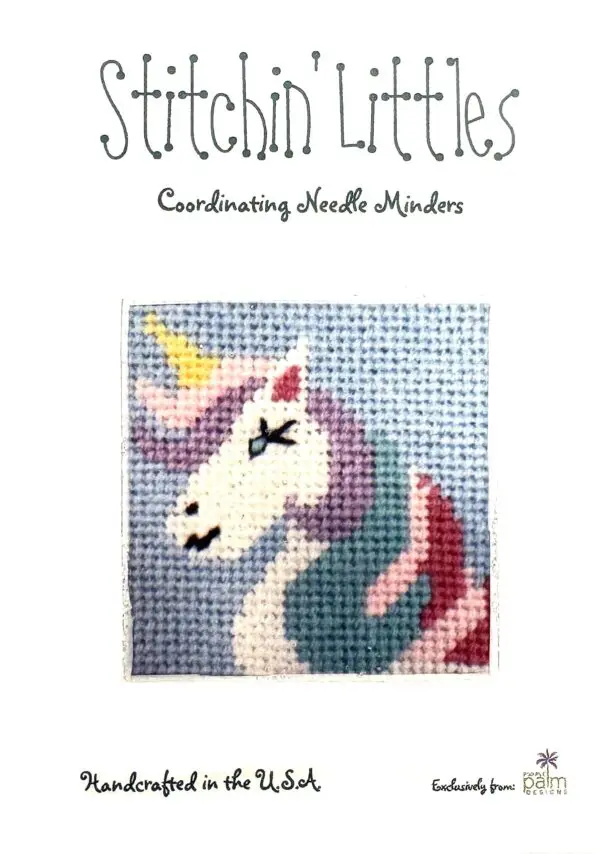Stitchin Littles Needle Minder-Pretty Unicorn- 1 1/2"