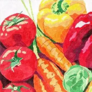 Delicious Vegetables - 14" Square- 13 Mesh