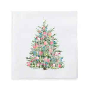 Vintage Tinsel Christmas Tree Cocktail Napkins