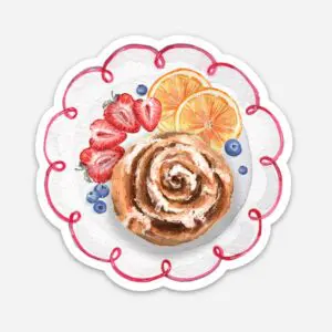 Continental Breakfast Plate Sticker