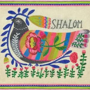 Shalom Dove with Flowers - 13 Mesh