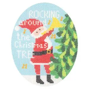Musical Santas- 4" x 5" Oval- 18 Mesh