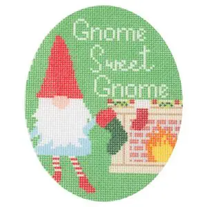 Gnome Sweet Gnome- 4" x 5" Oval- 18 Mesh