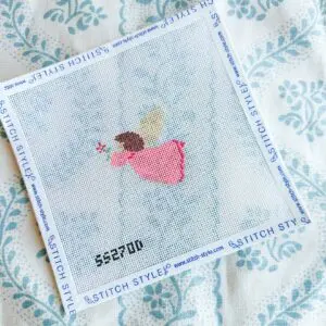 Angel-Pink with Flower- 2 1/4" x 2 1/4"-18 Mesh