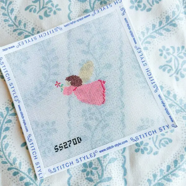 Angel-Pink with Flower- 2 1/4" x 2 1/4"-18 Mesh