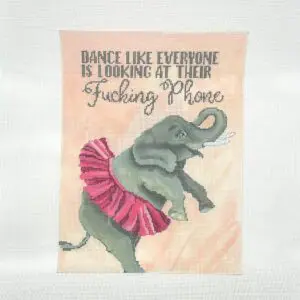 Dancing Elephant-7 5/8" x 10"-18 mesh