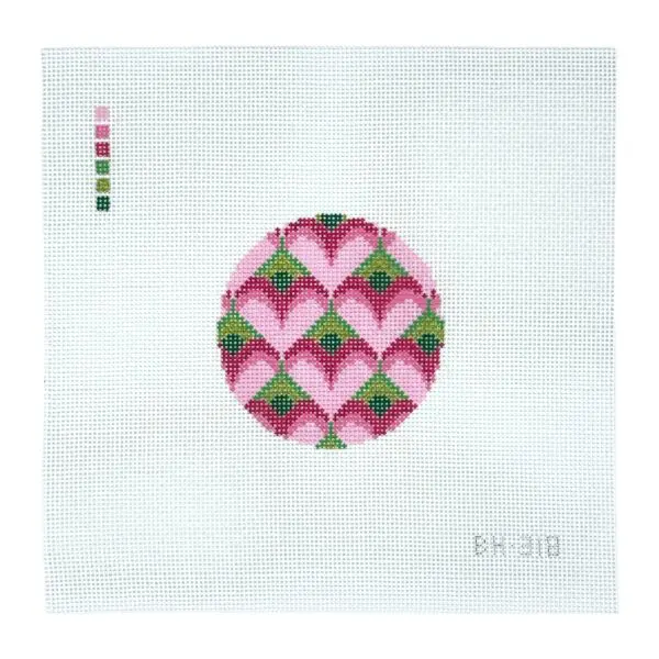 BH318 Bargello Heart 3" 18 Mesh