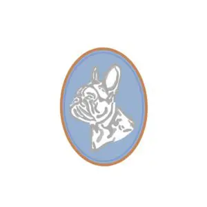 French Bulldog Cameo Sticker-2" x 3"
