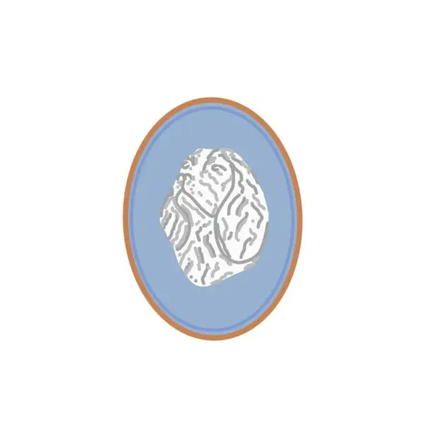 Cavalier King Charles Cameo Sticker- 2" x 3"