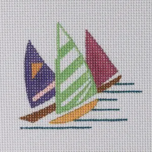 Three Sailboats Mini-3 1/2" Square-13 Mesh