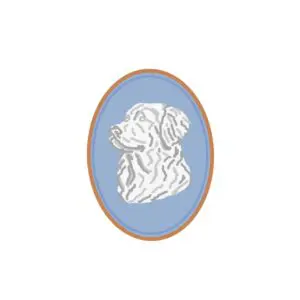 Golden Retriever Cameo Sticker- 2" x 3"