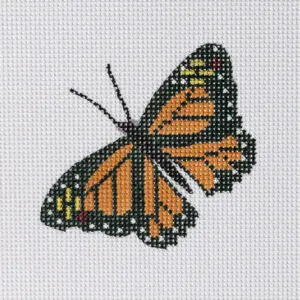 Orange Butterfly Mini-3 1/2" Square-13 Mesh