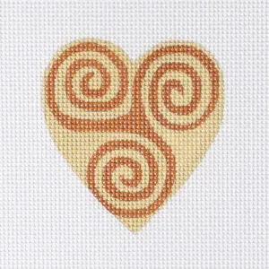 Venetian Heart Mini-3 3/4" Square-13 Mesh