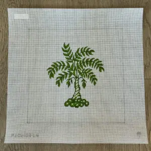 Boutique Green Palm Tree-10" Square-13 Mesh