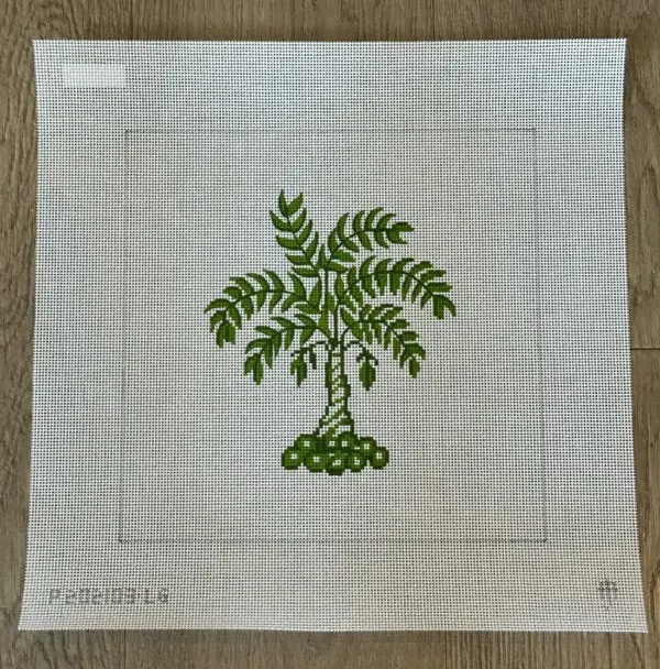 Boutique Green Palm Tree-10" Square-13 Mesh