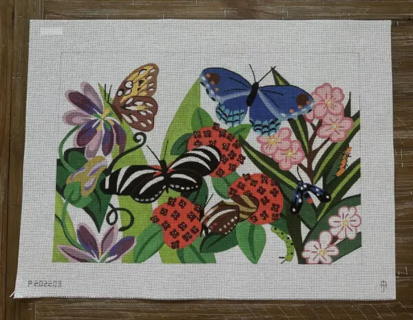 Five Butterflies-20" x 14"-13 Mesh