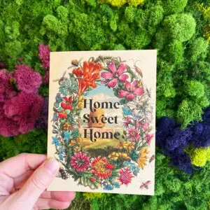 Home Sweet Home Cute Beehive Flowers Card - Love