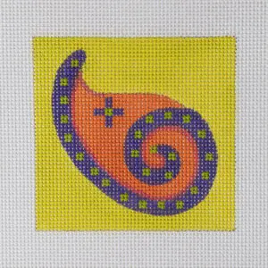 Chartruse Paisley Mini-4" Square-13 Mesh