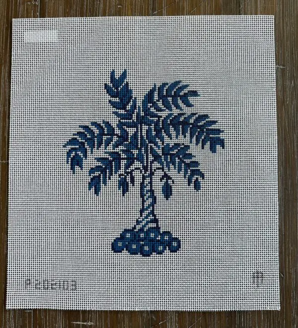 Blue Palm Tree-10" Square-12 Mesh