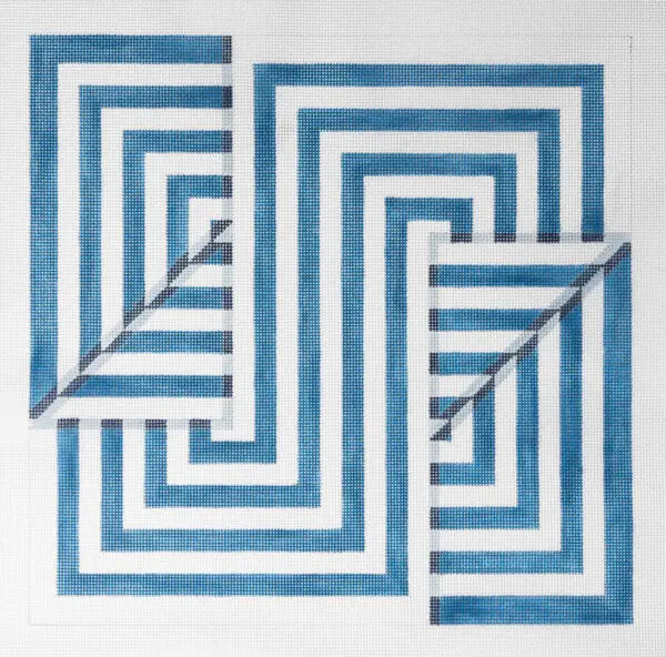 Fold - Blue-17" x 16"-12 Mesh
