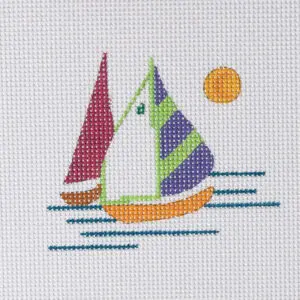 Sailboats-4" Square-13 Mesh