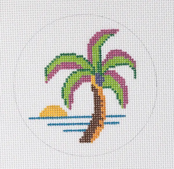 Palm Sunset Mini-3 1/2" x 3 1/2"-13 Mesh