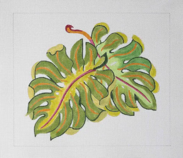 Two Leaves-13" x 11"-13 Mesh
