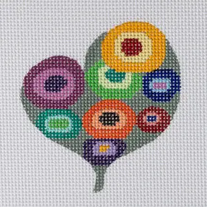 Circled Heart Mini-4" Square-13 Mesh