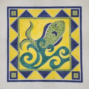 Zorba - Yellow Background-18" Square-12 Mesh