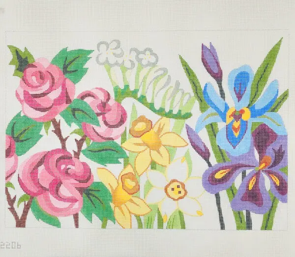 Roses by the Sea, 10 Mesh-18" x 14"-10 Mesh