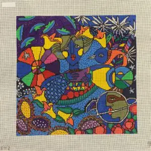 Blue Heaven Woman-14" Square-13 Mesh