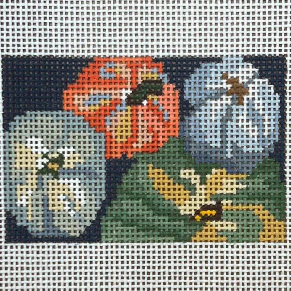 Tumbling Pumpkin Luggage Tag- 3" x 2"- 18 Mesh