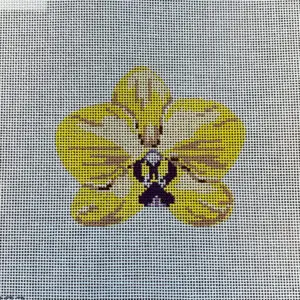 Single Yellow Orchid - 4" x 3 1/2" -18 Mesh