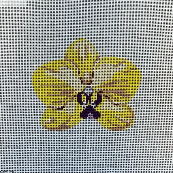 Single Yellow Orchid - 4" x 3 1/2" -18 Mesh