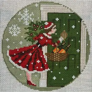 Betty Loves Bubbles #6 (Basket of Bubbly) Canvas and Stitch Guide - 4.5" x 3.75" 18 Mesh