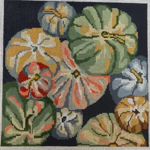 Tumbling Pumpkins Pillow- 10" x 10"- 13 Mesh