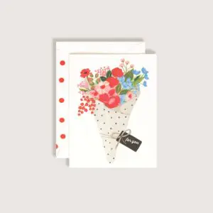 For You Freshly Wrapped Flowers Bouquet Greeting Card