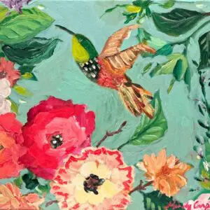 Turquoise Hummingbird Greeting Card