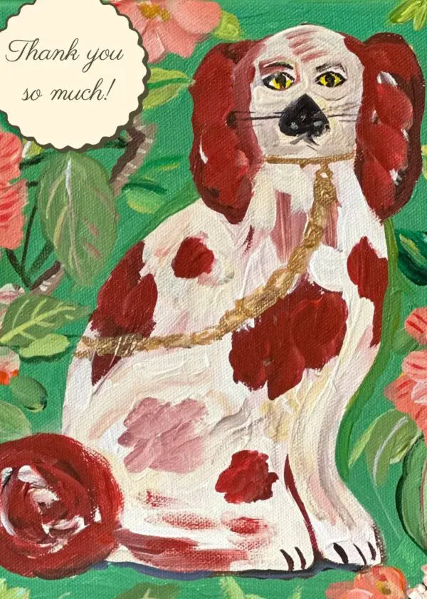Staffordshire Thank You Greeting Card