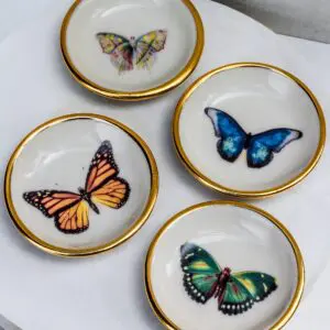 Monarch Butterfly Trinket Dish |Ring Dish|Handmade with gold